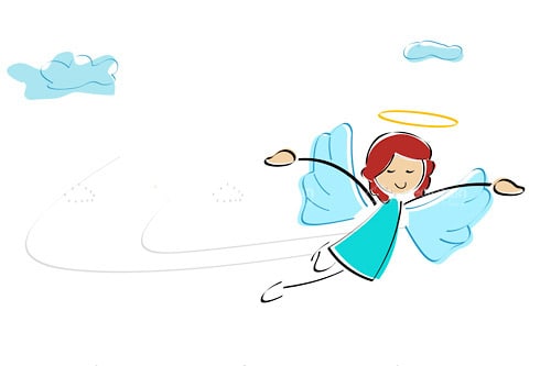 Flying Fairy with Clouds